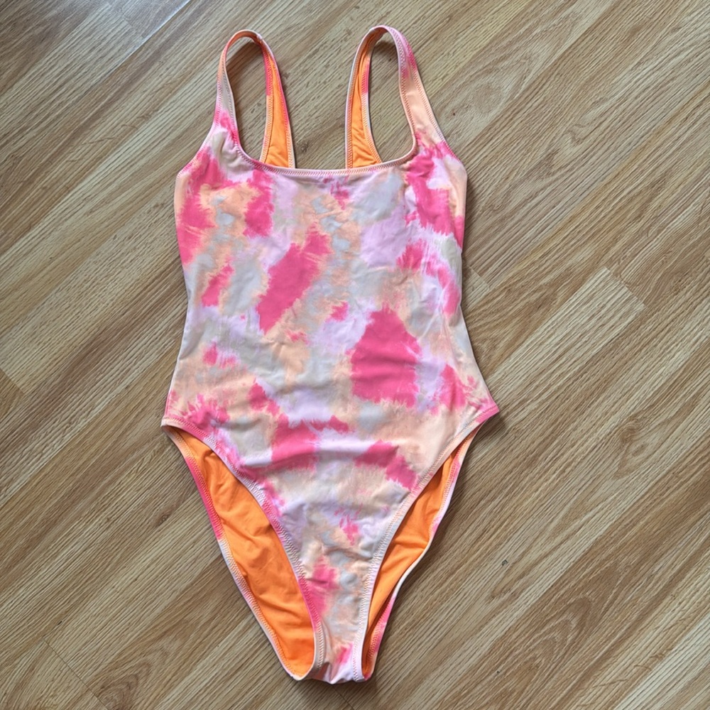 Aerie tie-dye high leg one piece (UPF 50) - size M